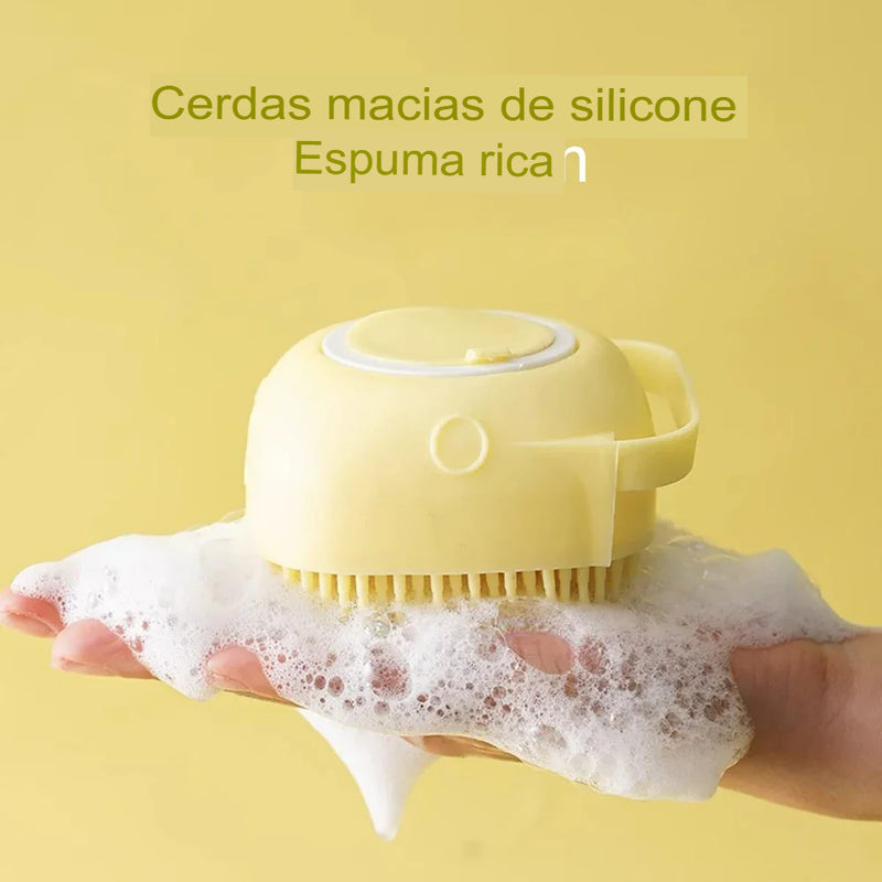 Escova de Massagem de Silicone para Animais de Estimação - Banho e Higiene