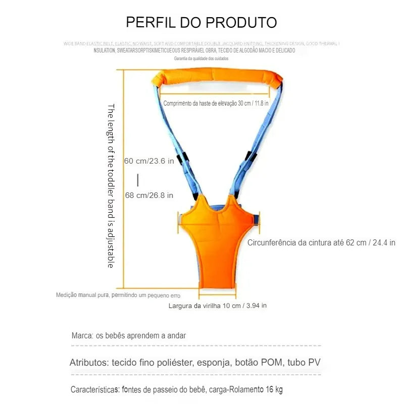 Arnês de Segurança para Bebês - Assistente de Caminhada